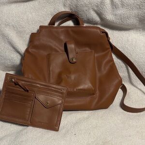 Steve Madden Tan Backpack with Wallet